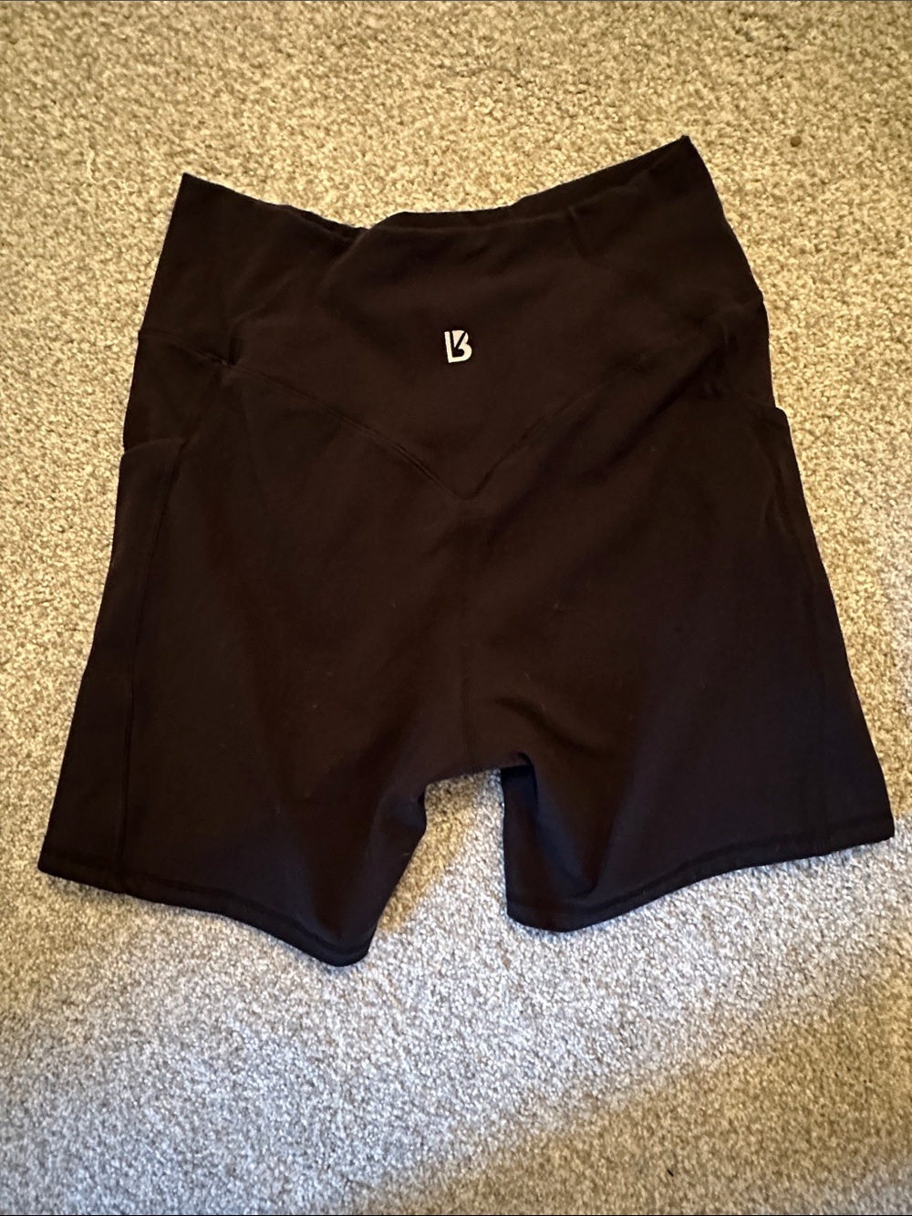 BuffBunny Black High-Waist Pocket Bike Shorts